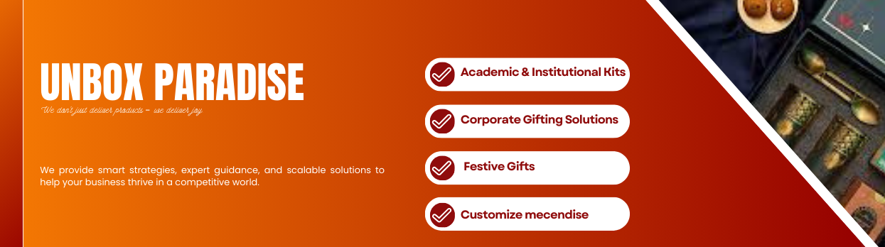 Corporate gift hampers and employee welcome kits by Unbox Paradise